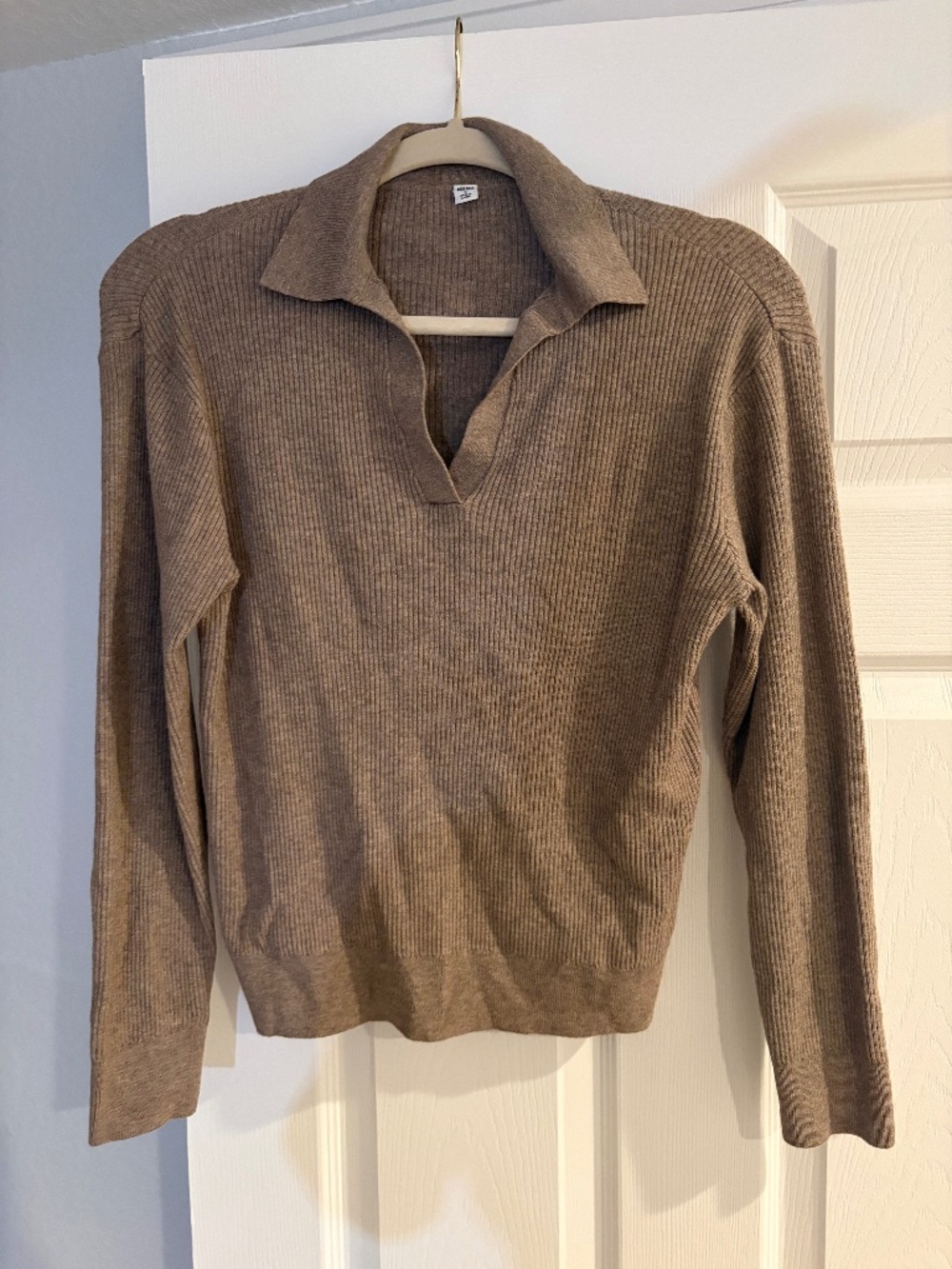 Uniqlo Ribbed Knit Polo Sweater Size S